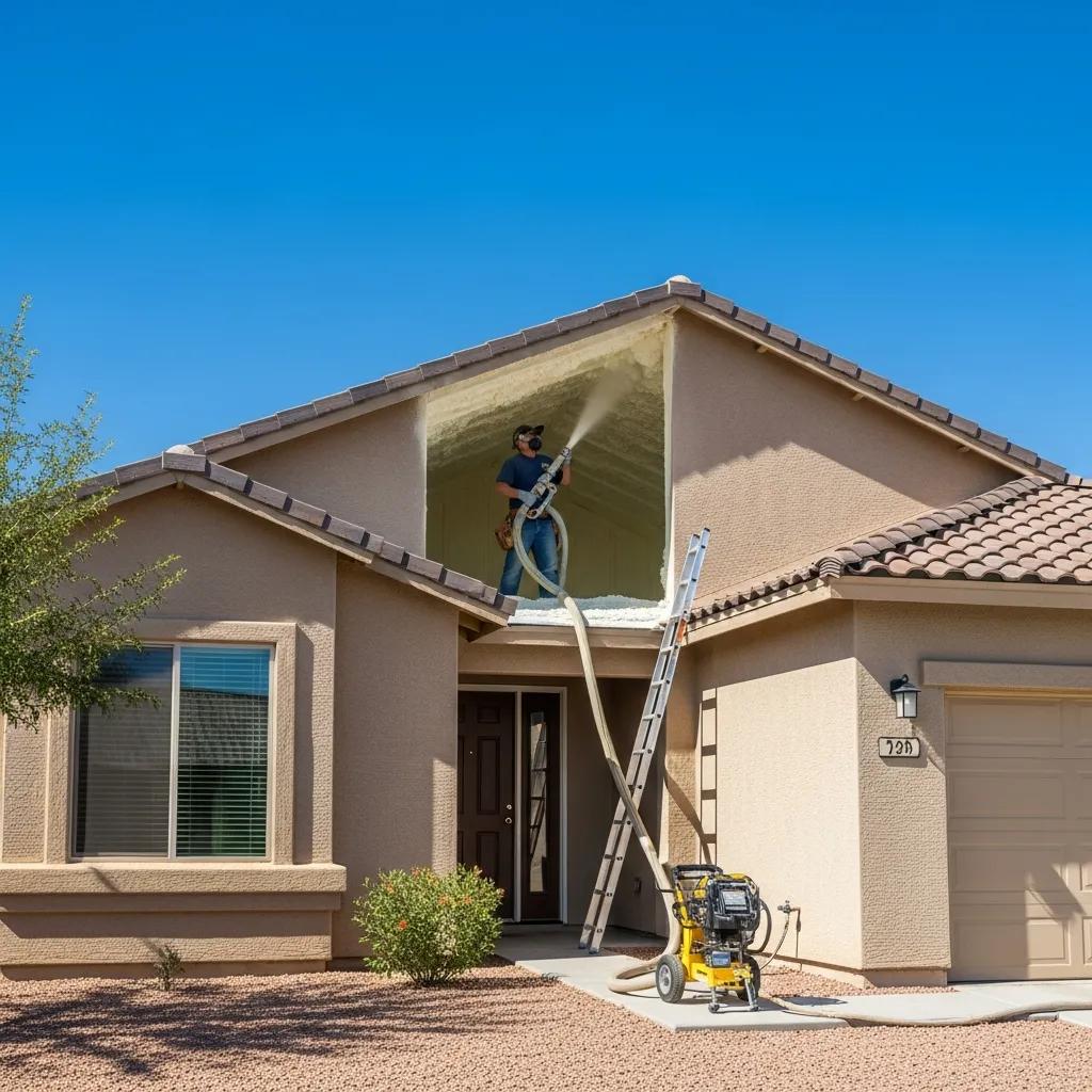 technician applying spray foam | Spray Foam Insulation